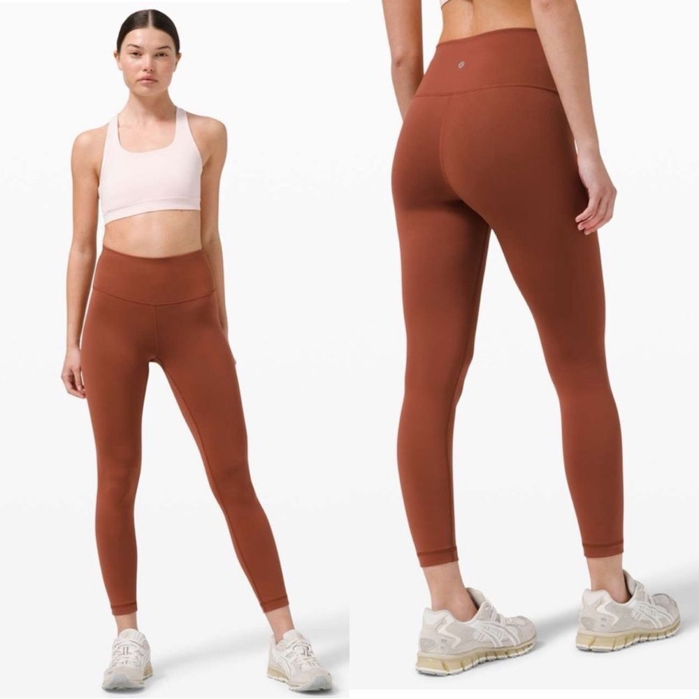 Lululemon Wunder Train High-Rise Tight 25″Dark Terracotta Size 2