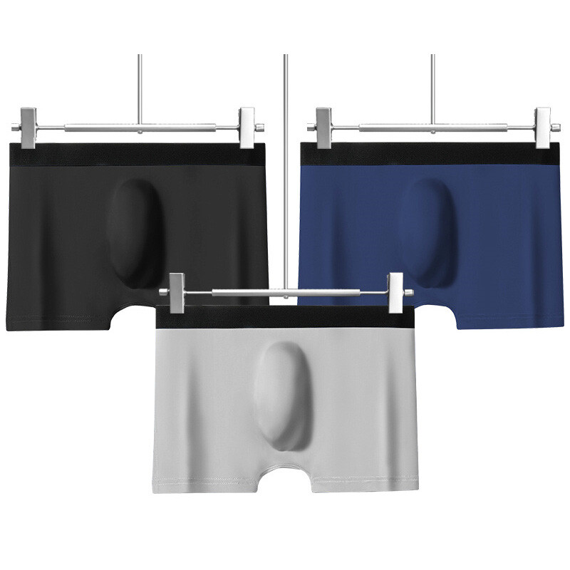 Sexy Men Ice Silk Seamless Boxer Briefs Pouch Underwear Shorts Trunks Underpants