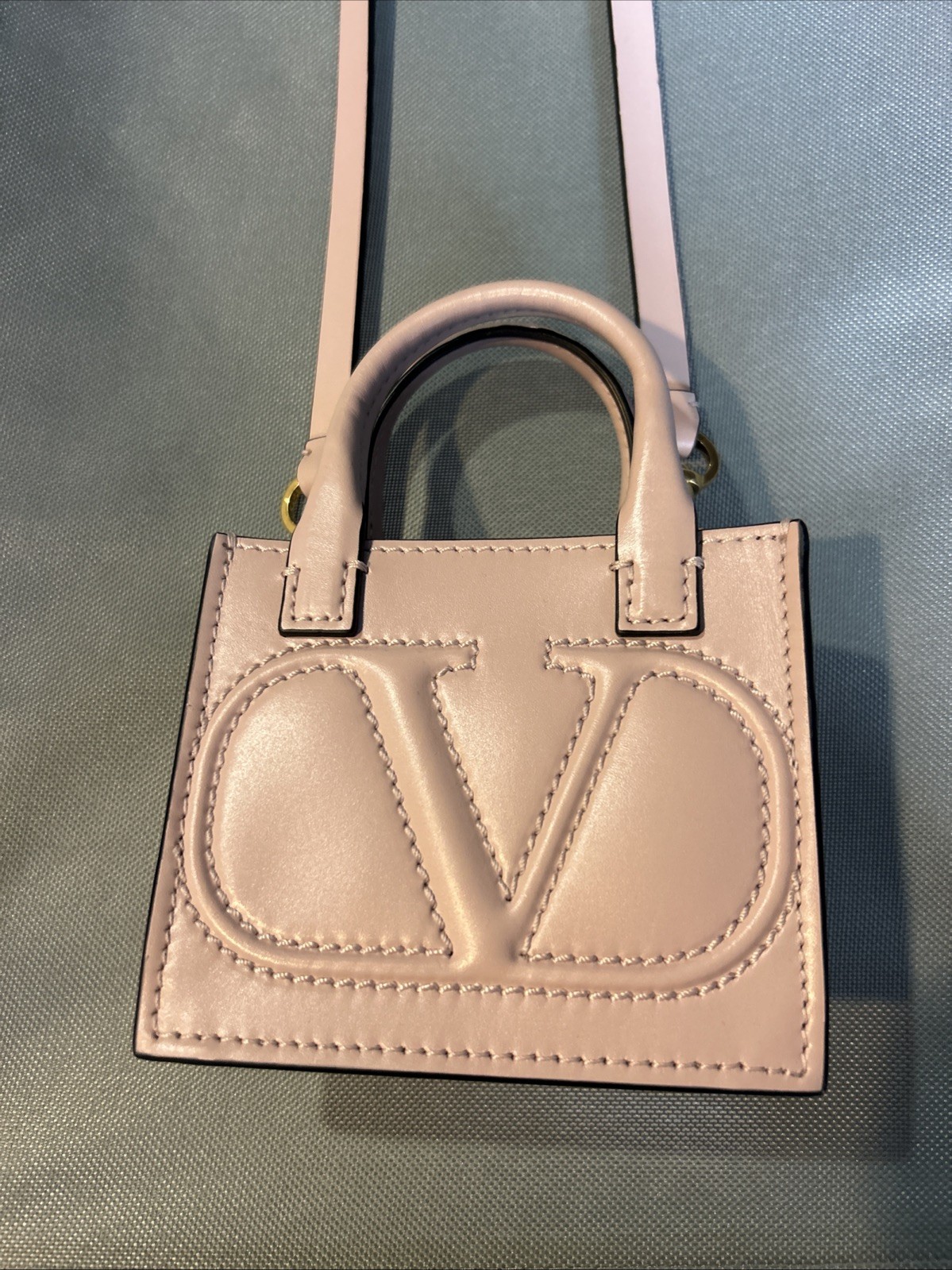 Valentino Garavani Mini Vbag-Walk Pouch/Tote In Poudre (Blush Pink)