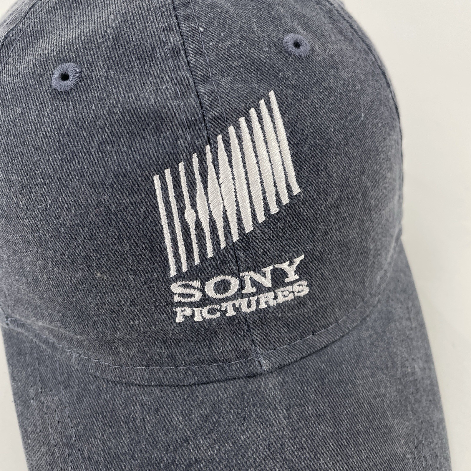 Vintage Sony Pictures Hat in Slate Gray – StrapBack Cap – Embroidered Logo
