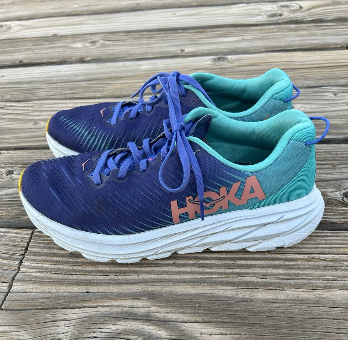 HOKA ONE ONE Rincon 3 Women’s Low Top Lace Running Shoes Blue Teal 1119395