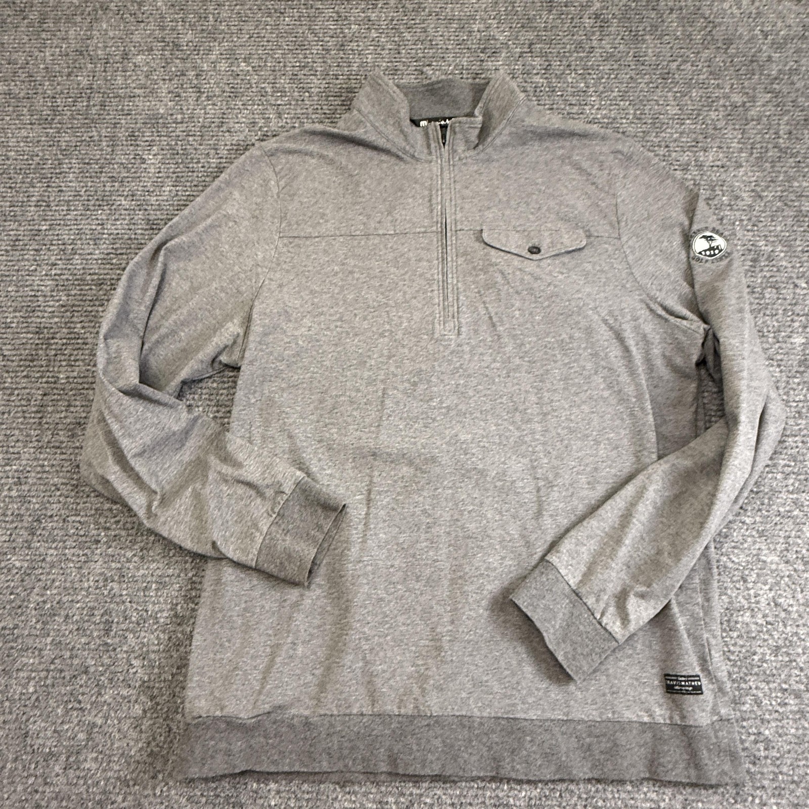 Travis Mathew Pullover Mens XL Gray Pebble Beach Golf Quarter Zip Performance