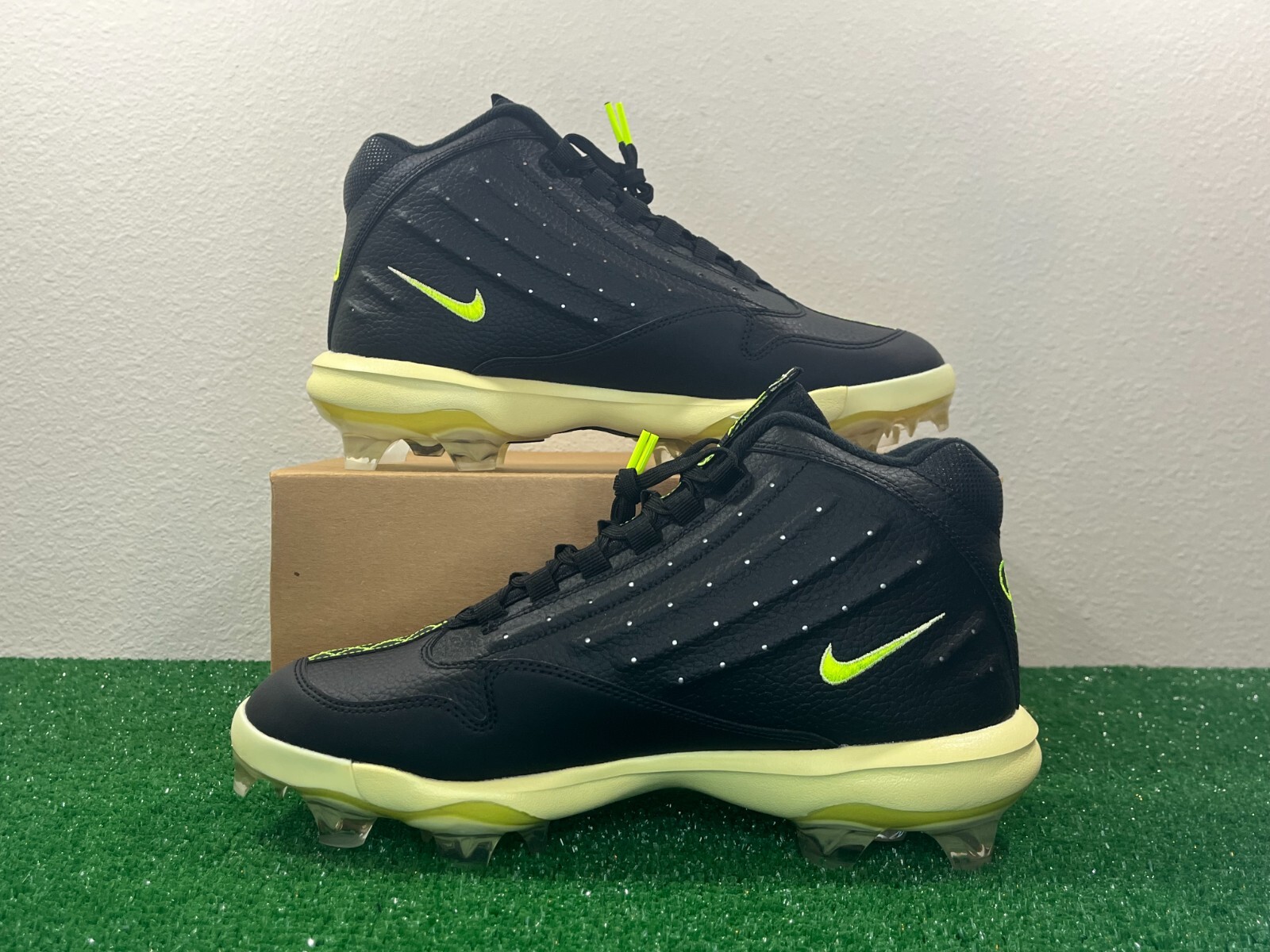 Sz 9 Men – Nike Air Griffey 2 MCS Black Volt Baseball Cleats Plastic NEW HF1579