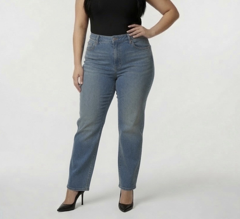 Signature by Levi Strauss 20L W35 L34 Totally Shaping Straight Leg Blue Jeans