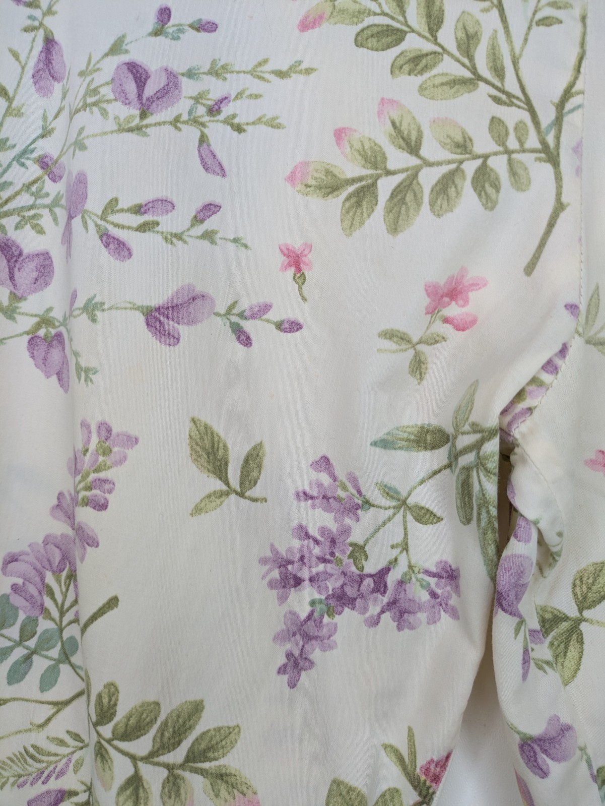 Crabtree Evelyn Pajamas Set Cotton Floral Turkiye Cream Vintage Pocket S Women’s