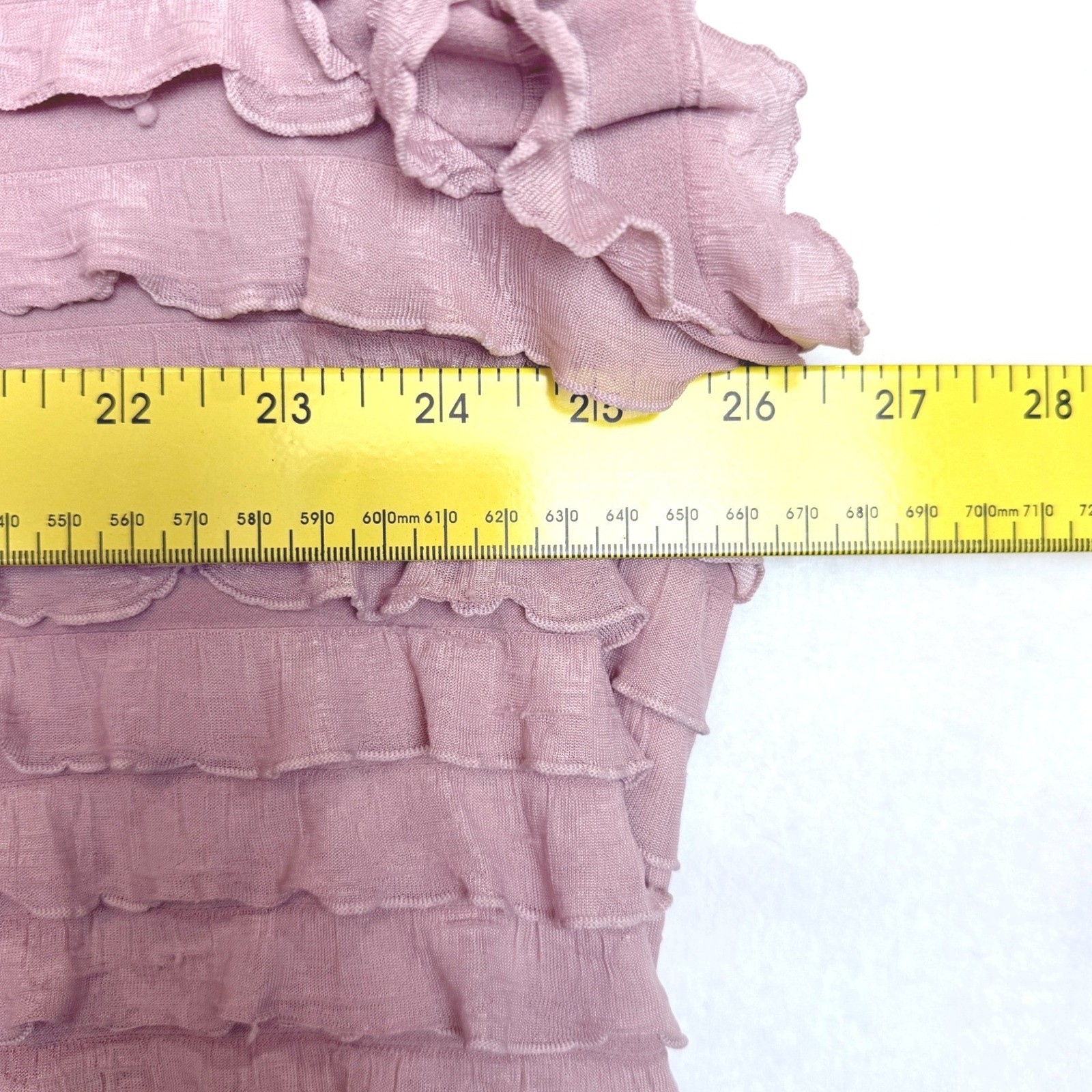 Apt. 9 Pink Tiered Ruffle Textured Top 2X Short Sleeve Romantic Boho Blouse