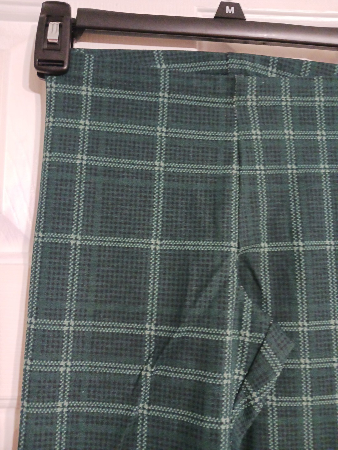 NWT Girls Old Navy Teal Green Plaid Leggings Size L (10-12)