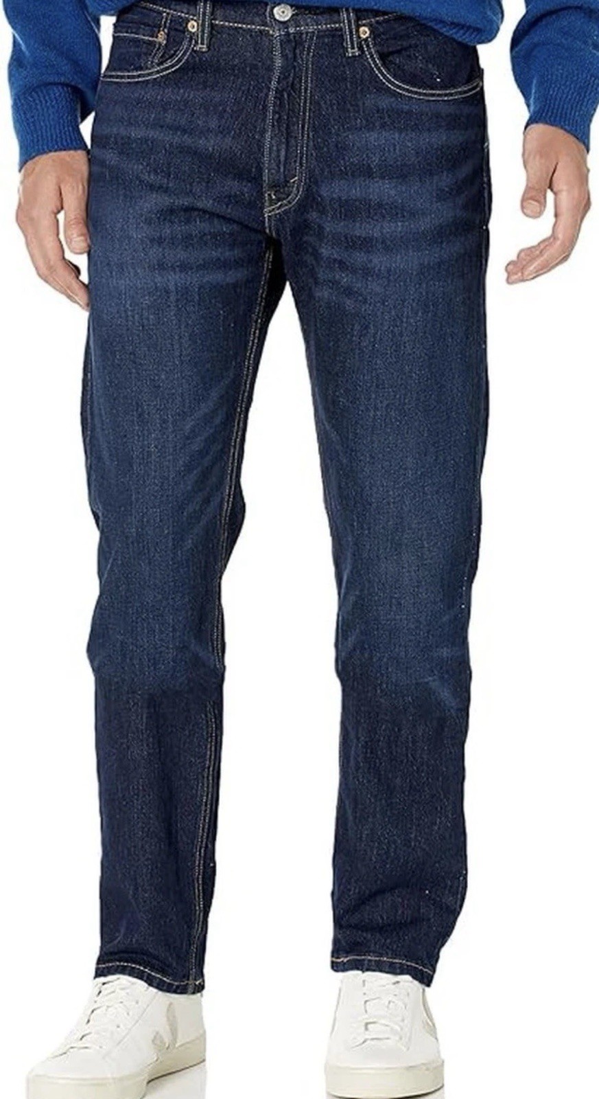 Levis Men’s 505 Regular Fit Jeans (Stretch) Dark Stonewash 36W X 30L NEW SEALED!