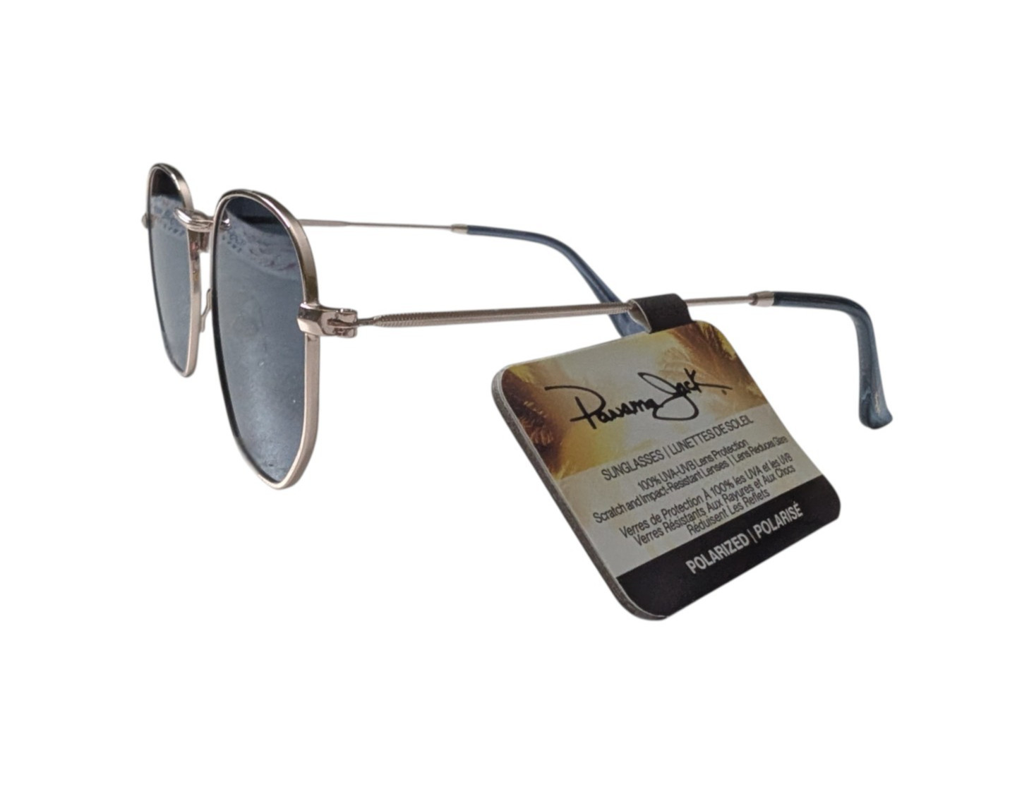 Panama Jack Polarized Sunglasses PJP 23 1003 BLU FWG Hexagonal-Style Blue Lens