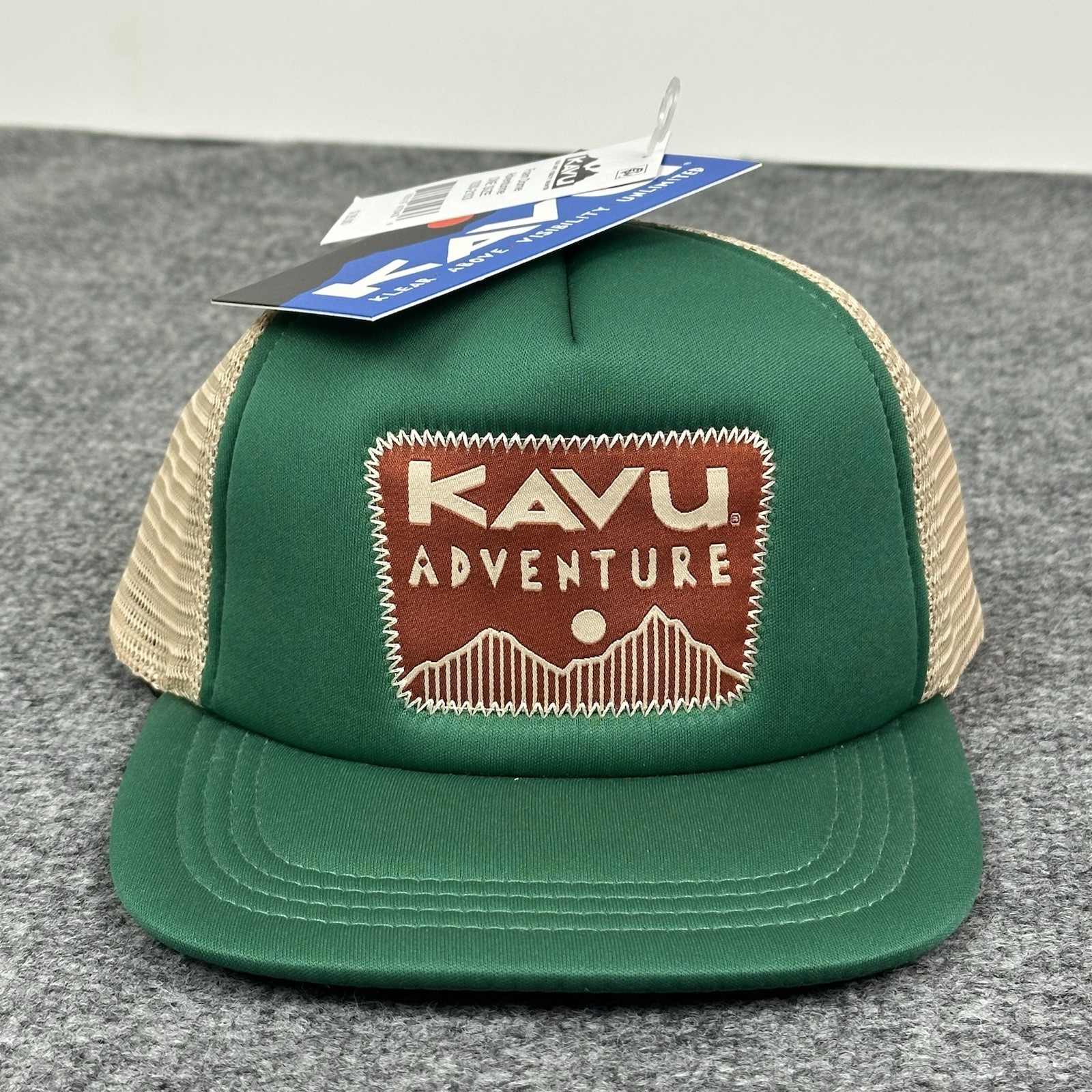 KAVU Trucker Snapback Hat Adventurine Green Adjustable NEW Adventure Foam Dome