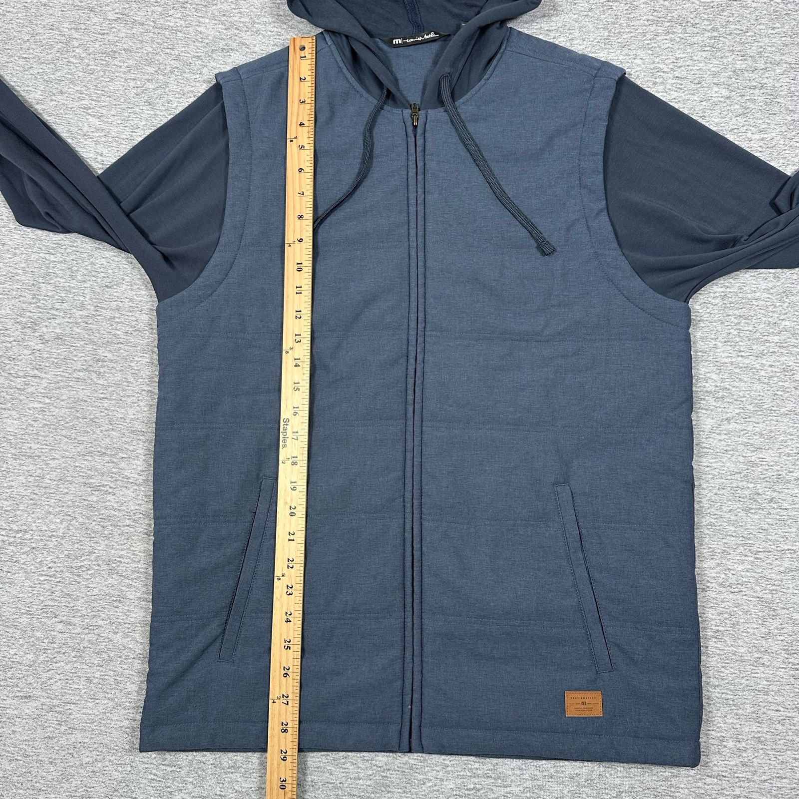 Travis Mathew Scavenger Hooded Golf Jacket Mens Medium Full Zip Insulated Vest