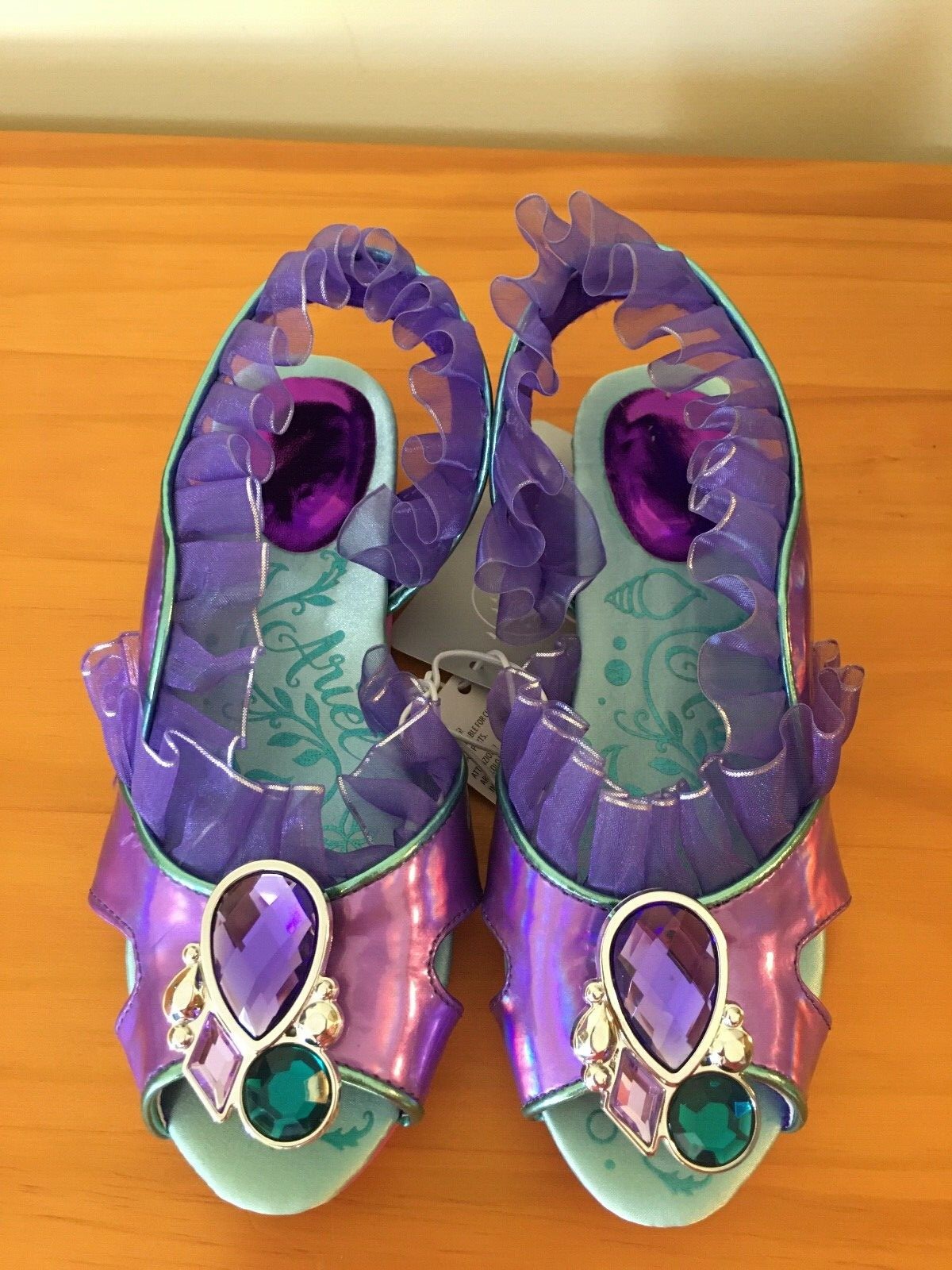 NWT Disney Store Ariel Costume Shoes Princess Girls The Little Mermaid