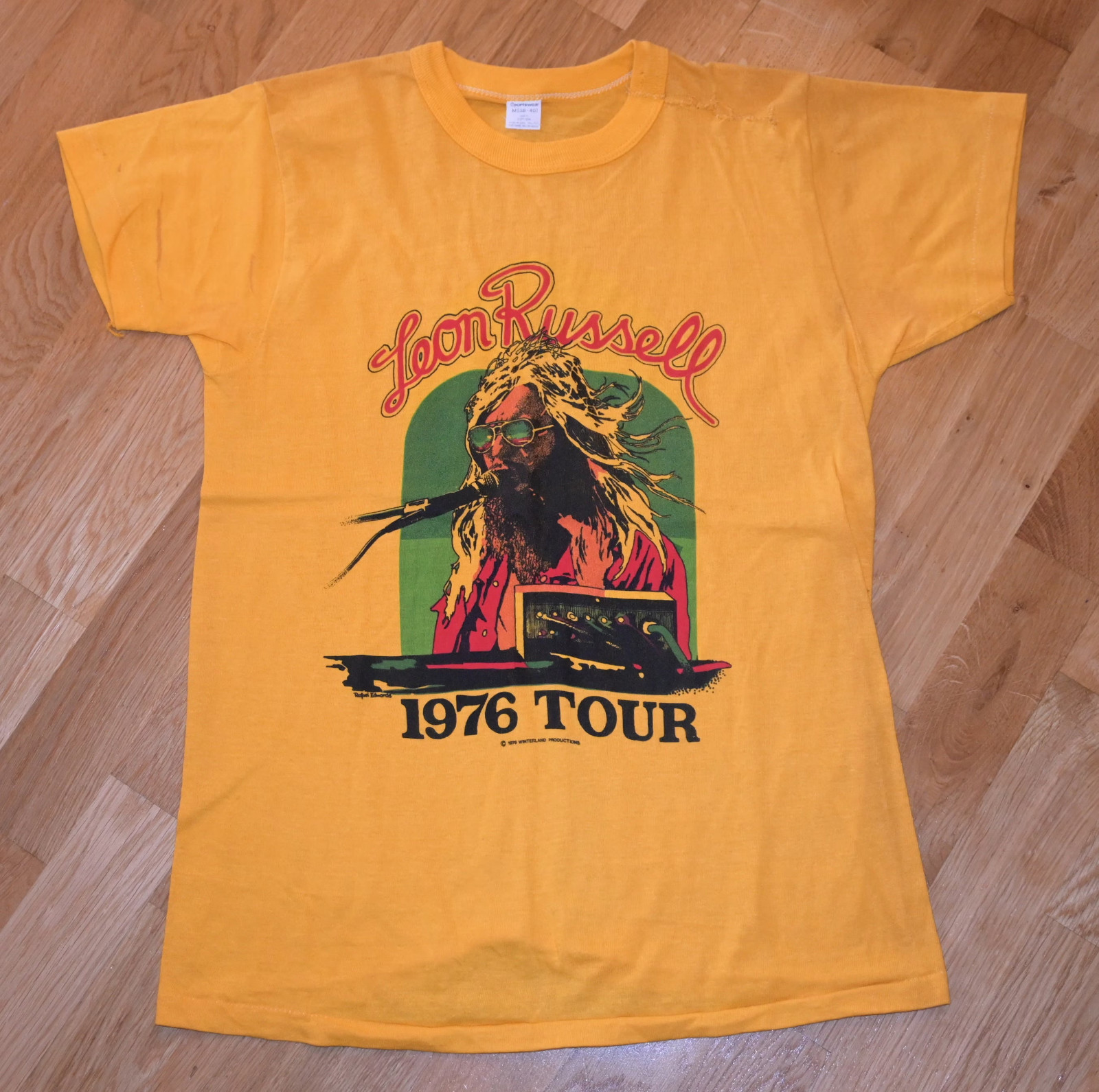 1976 LEON RUSSELL Vintage Rare! 1970’s Concert Tour Rock Band Tee T-shirt BL073
