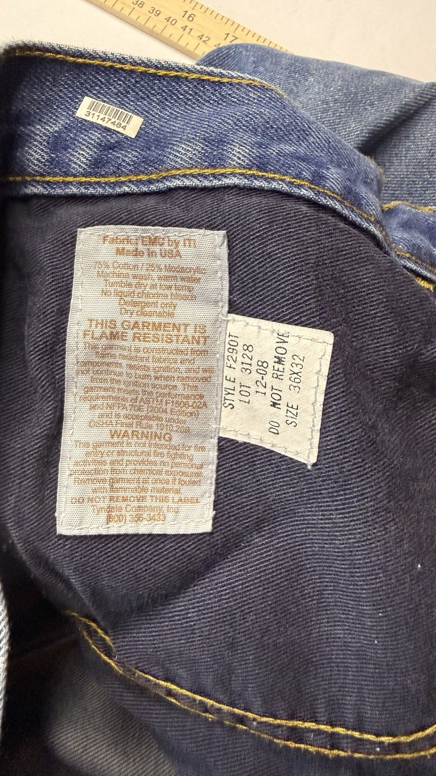 Tyndale FR Jeans Men’s 36 x 32 Style #F290T Used Good Condition See Photos