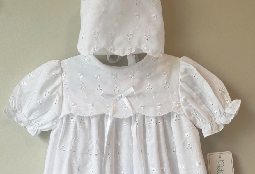 NWT Petit Ami White Gown Christening Dedication Dress 6 Months 6M Baby Girls