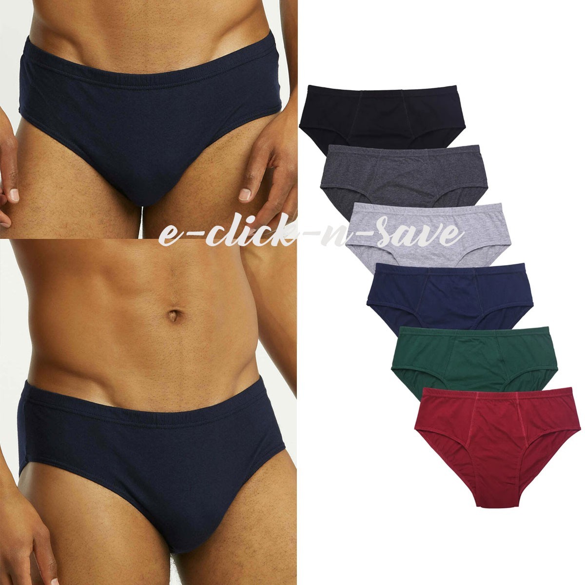 6 Pack Men’s ULTRA Premium Performance Cotton Bikini Brief Underwear Solid Color