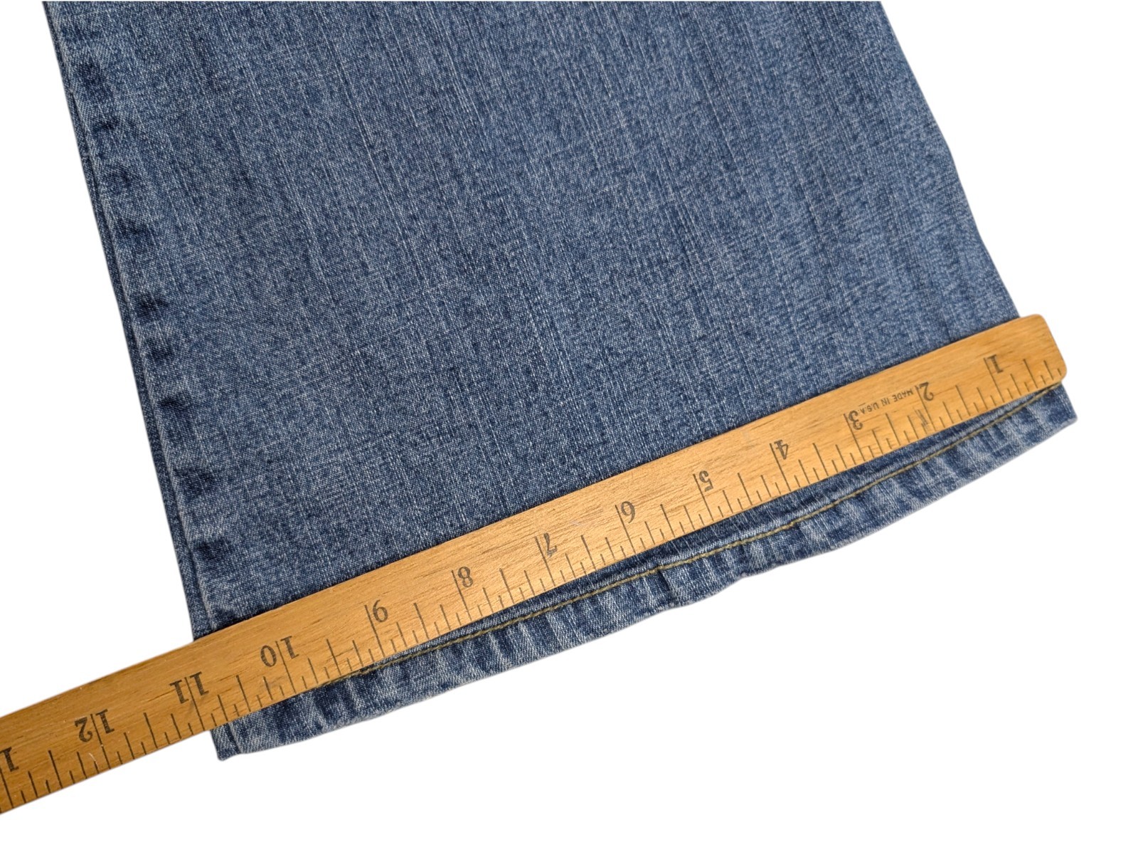 Y2K Vintage Bongo Low Rise Fabulous Flare Leg Denim Blue Jeans Size 5 28″ Waist