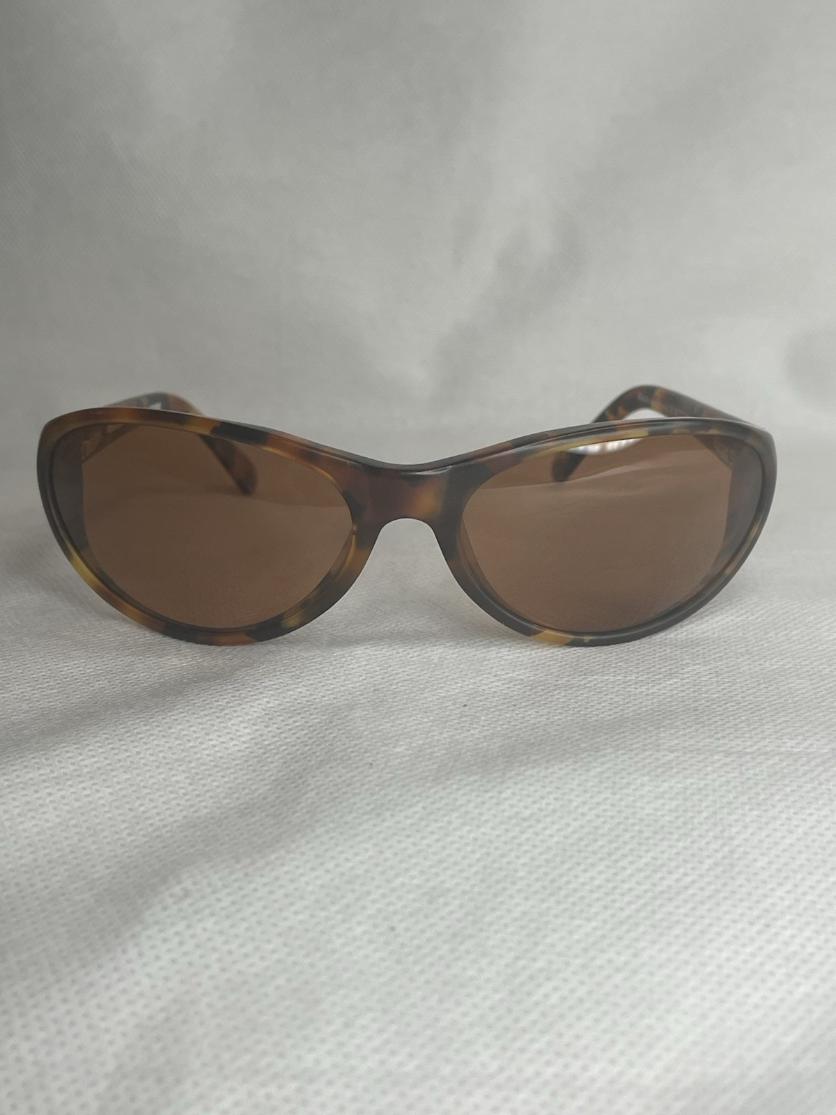 VTG Torque Hand Made Polarized Sunglasses Tortoise Wrap Brown Lens P-9906 125mm