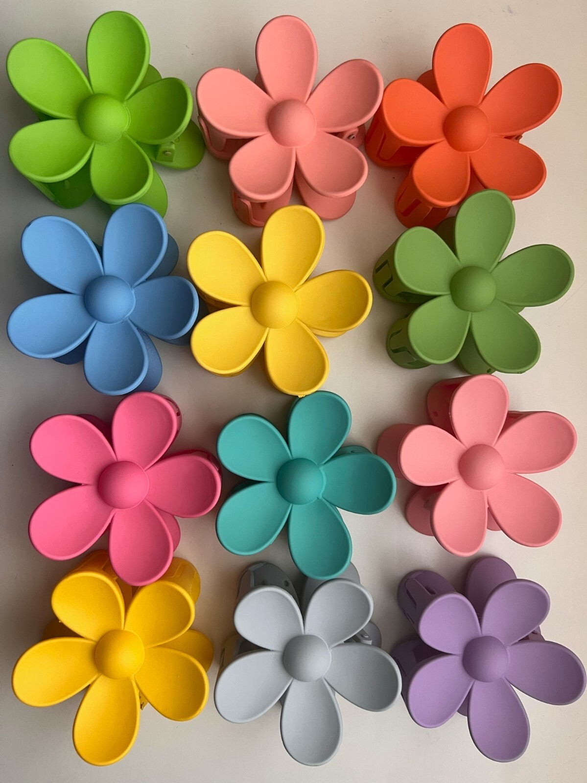 Hair Claw Clips, Matte Flower Hair Clips, Large Claw Clips For Thick Hair