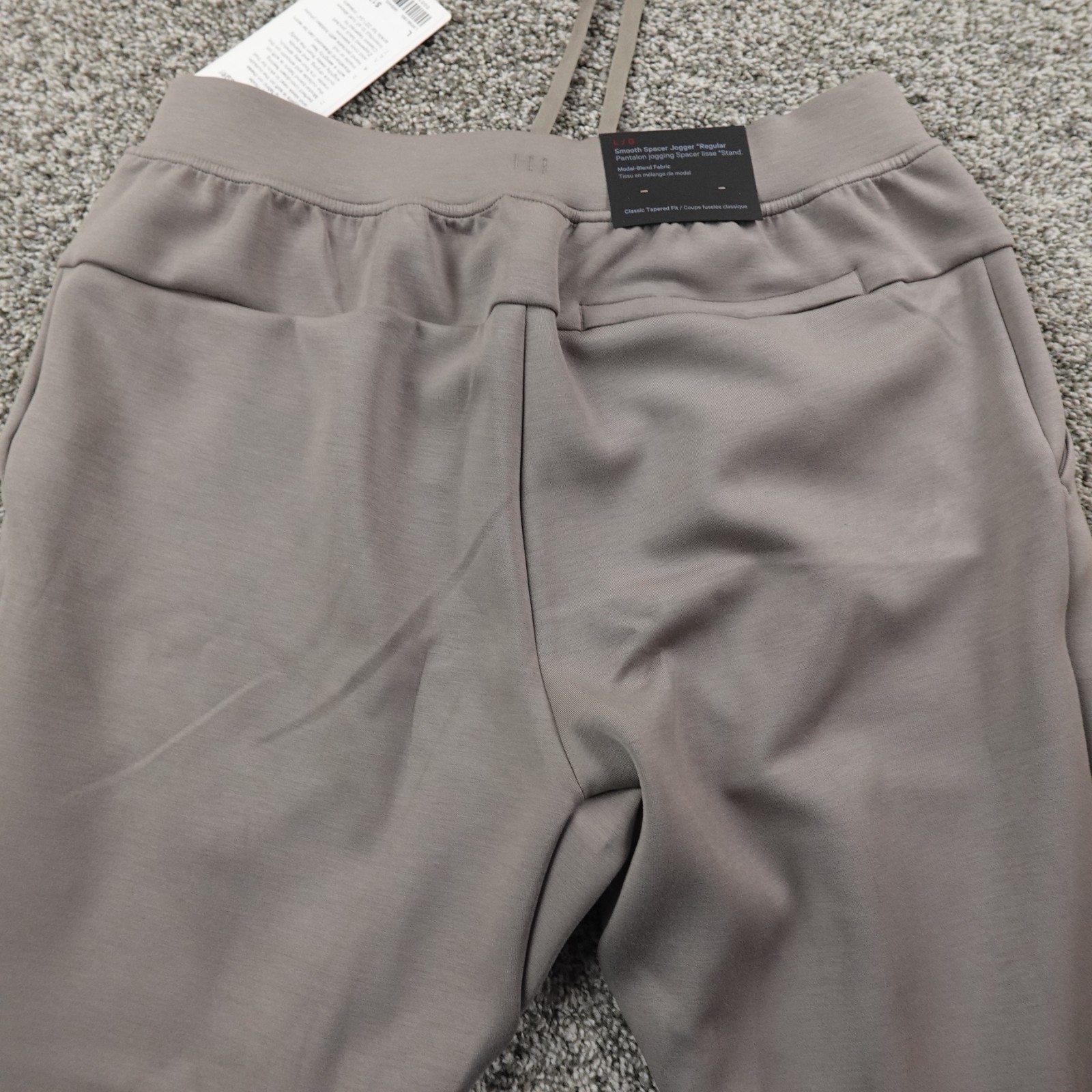 NEW Lululemon Pants Mens L Gray Smooth Spacer Jogger Drawstring Sweatpants Gym