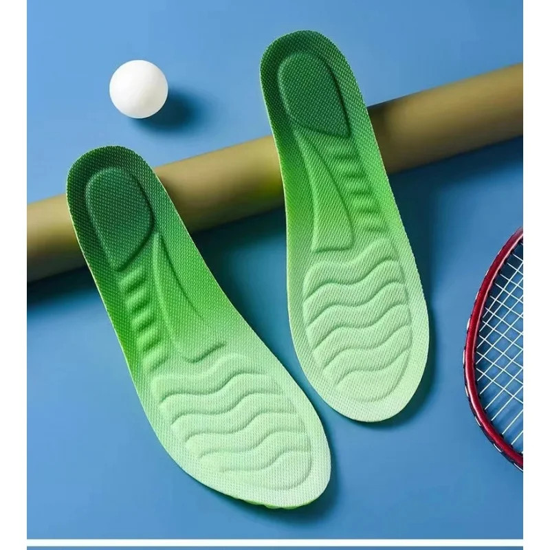4D Orthopedic Sport Insoles Super Soft Breathable High-elasticity Shock Absorpti