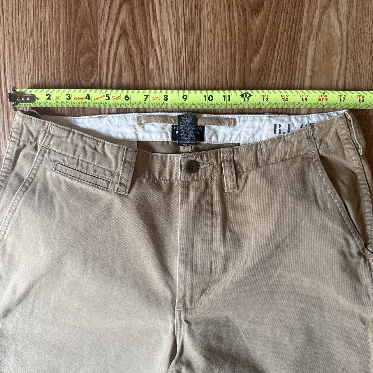 Polo Jeans Co. Ralph Lauren Men’s Beige Chino Pants Cotton Twill Straight 34