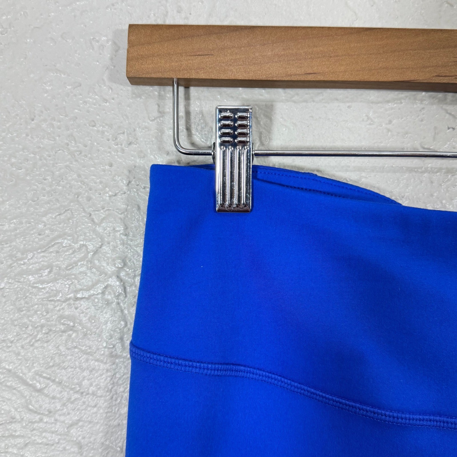 Yvette Leggings Large Royal Blue Mesh Compression Hi Rise Tennis Prep Yoga Gym