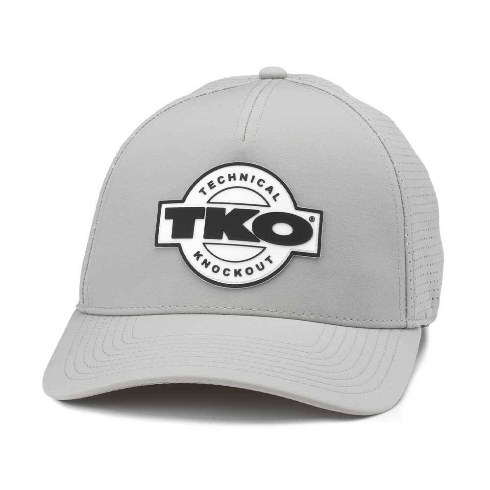 TKO Strength & Performance Hats: Pewter/White Cooling Mesh PVC Patch Hat | Worko