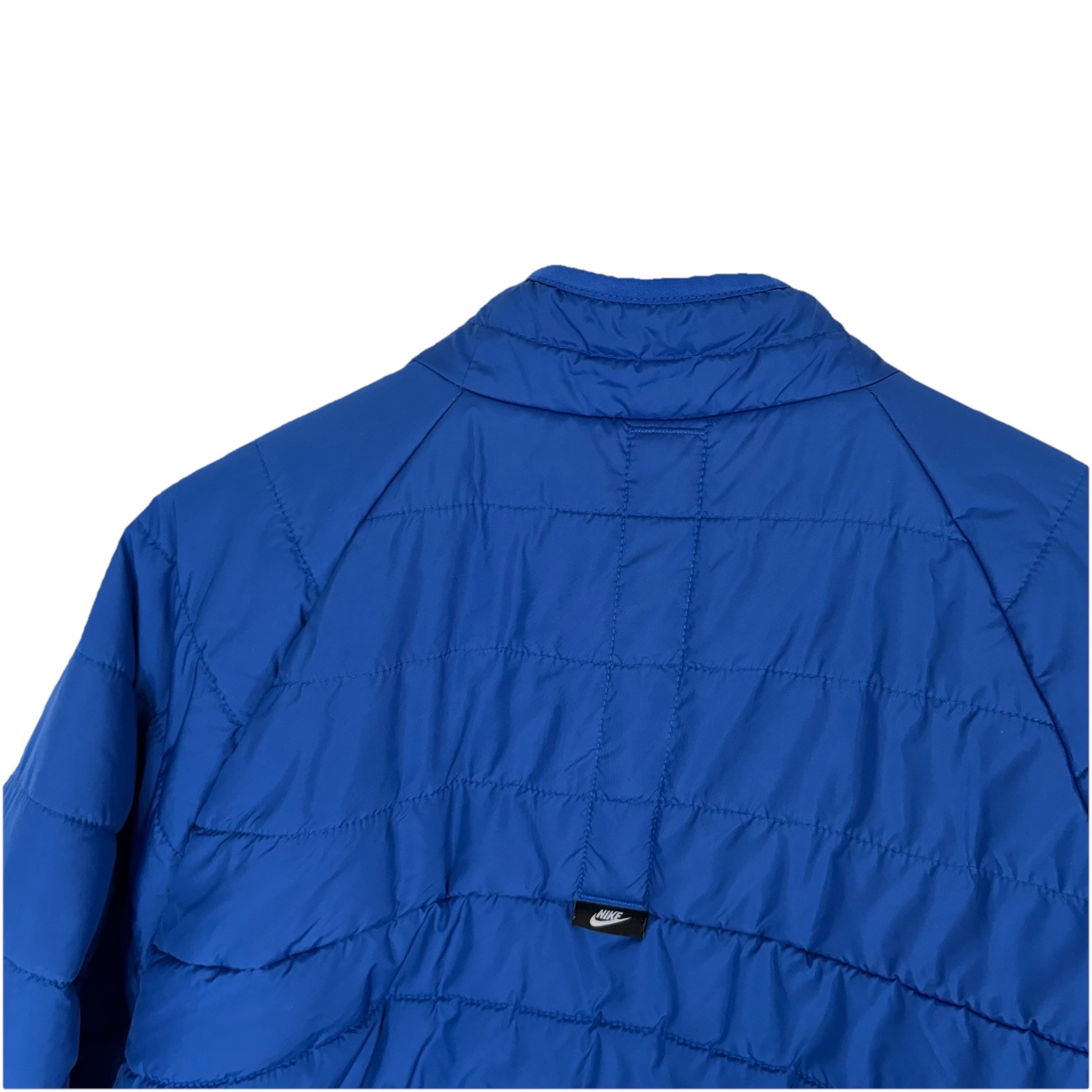 NIKE XL Therma-FIT Legacy Puffer Jacket Blue White Swoosh Full Zip dq4929 Men’s