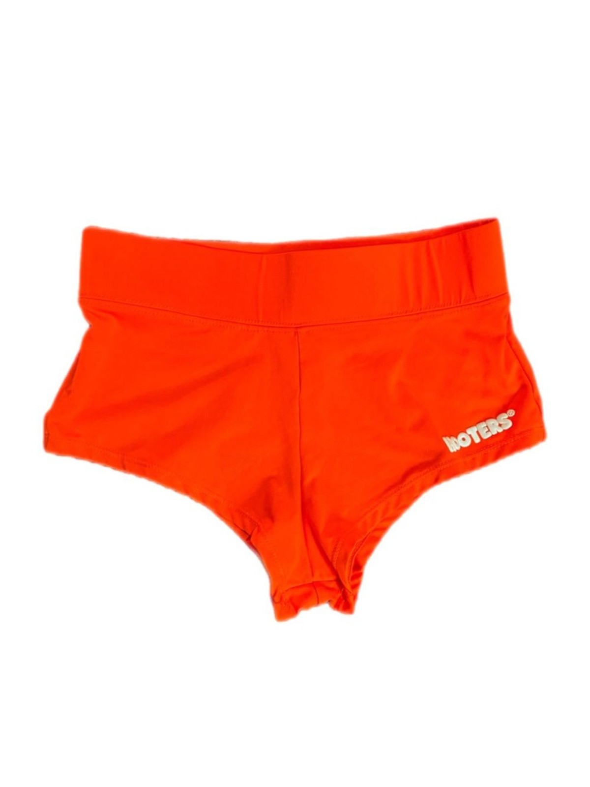 Hooters Orange Uniform Booty Shorts Sz XS Low Rise Cheeky Fitness Form-Fitting
