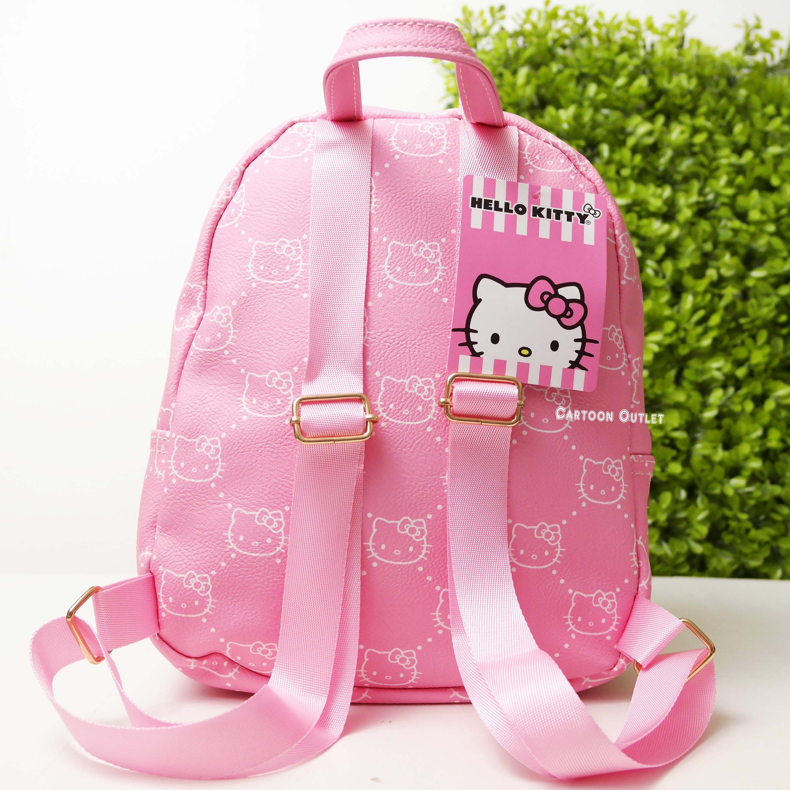 Hello Kitty Mini Backpack Purse 10″ Faux Leather Authentic Pink Trending