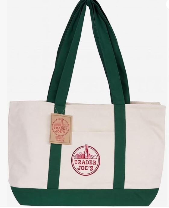Original Trader Joe’s Limited Edition Large Canvas Tote Bag green