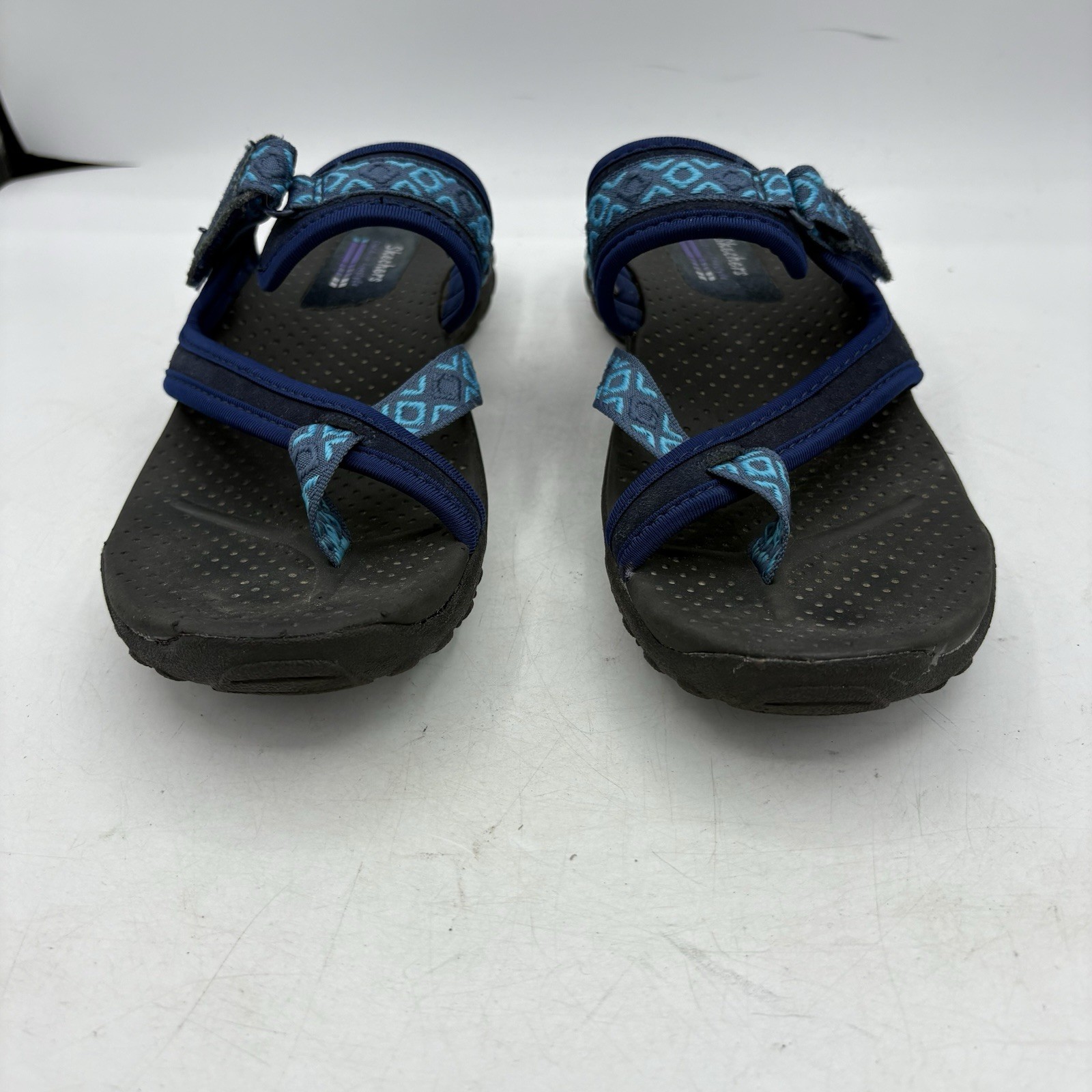 Skechers Sandals Womens Size 8 Reggae Trailway Outdoor Lifestyle Blue Adj Strap