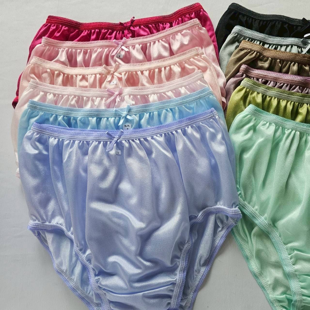 13pcs Underwear Women Nylon Small Panties Smooth Soft Briefs High Waist 24″-28″