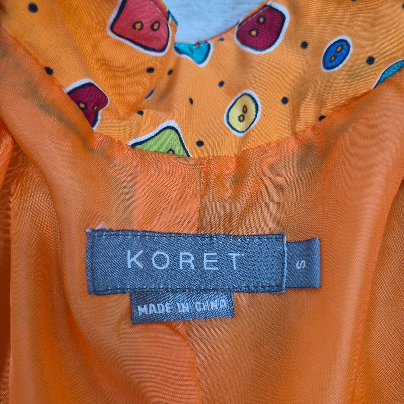 KORET Colorful Paisley Print Button Quilted Blazer Jacket Womens S Grandma House