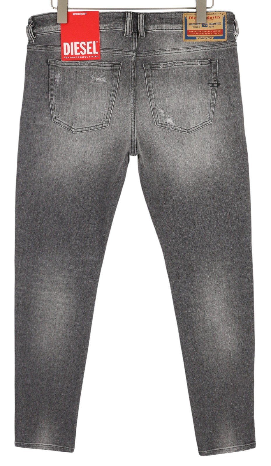 DIESEL 1979 Sleenker 09H70 Men Jeans W32/L32 Skinny Grey Distress Low RRP250 *
