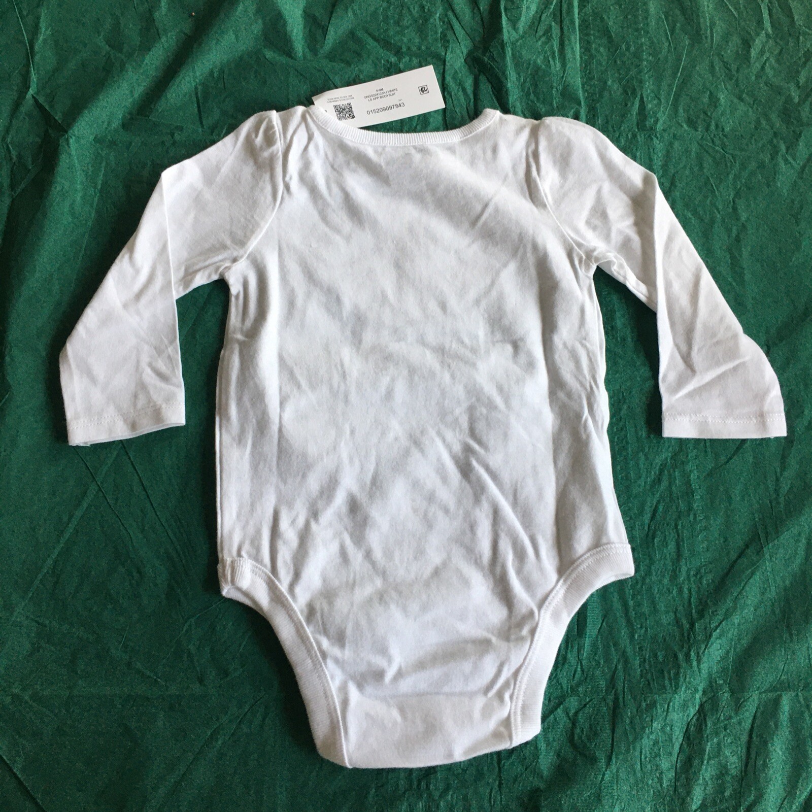 NWT Garanimals White Long Sleeve Embroidered Star “Hello” One Piece 6-9 Months