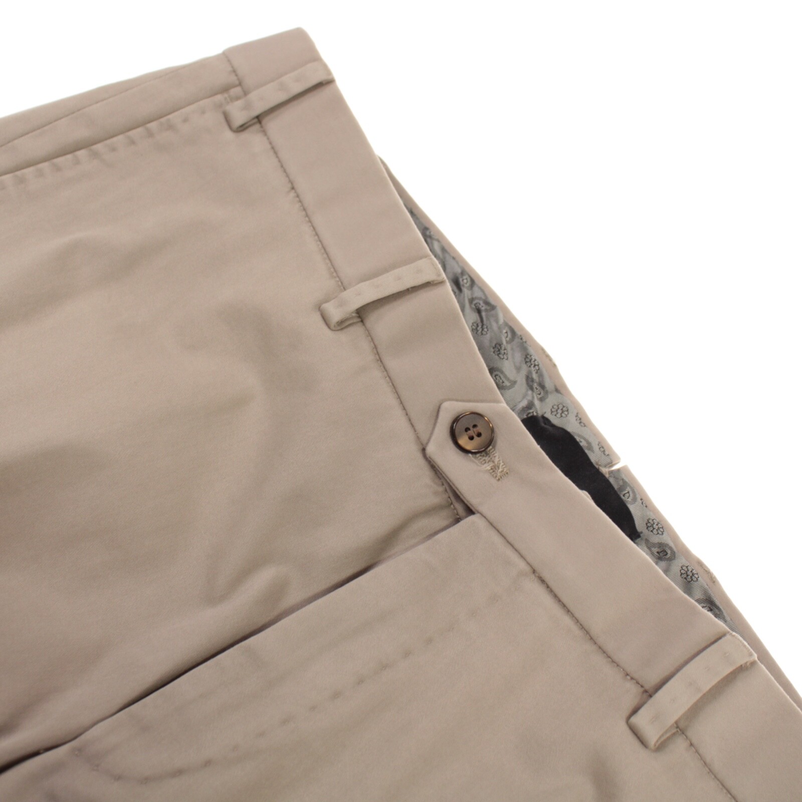 Hiltl NWT Chinos / Casual Pants Size 52 36 US Tourist Solid Beige Cotton Blend
