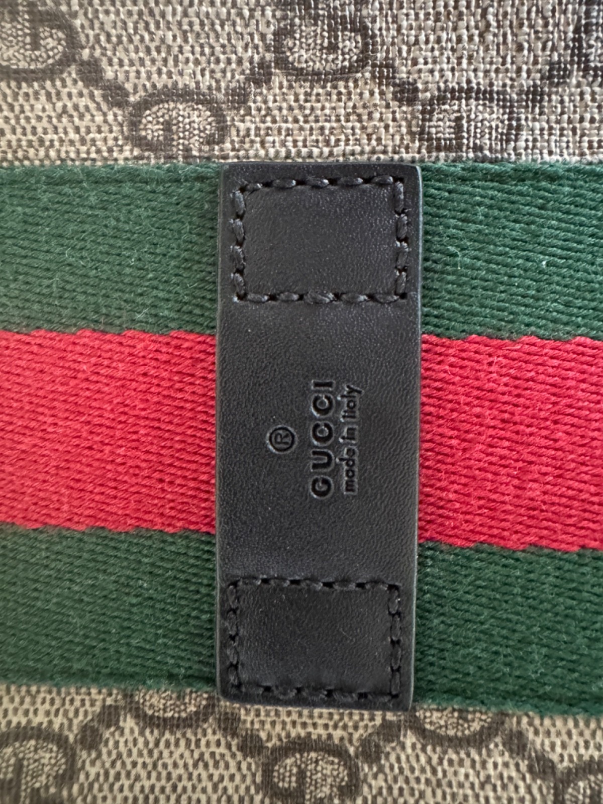 100% Authentic Gucci GG Supreme Monogram Web Messenger / Crossbody Bag