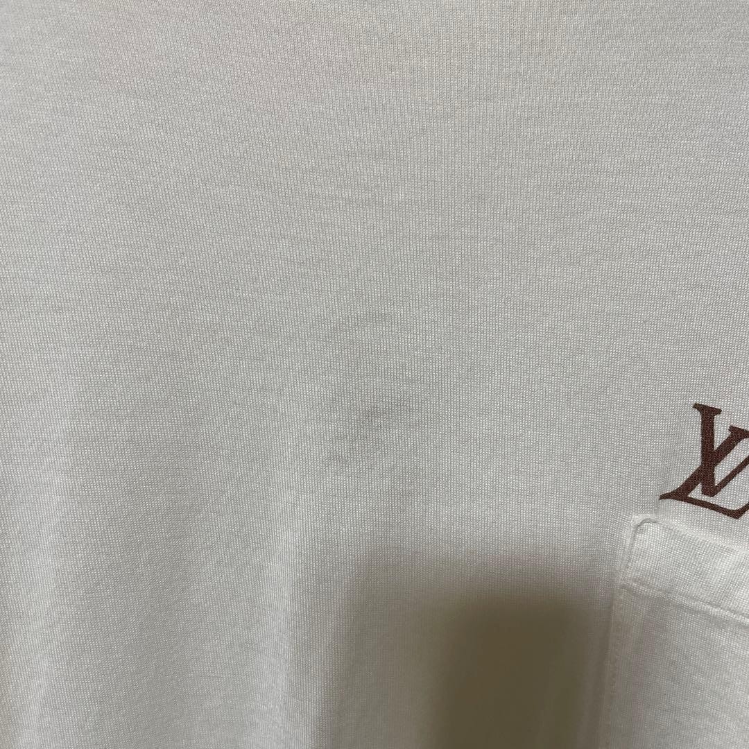 USED LOUIS VUITTON MULTICOLOR MONOGRAM POCKET LONG-SLEEVE T-SHIRT, SIZE VERYGO