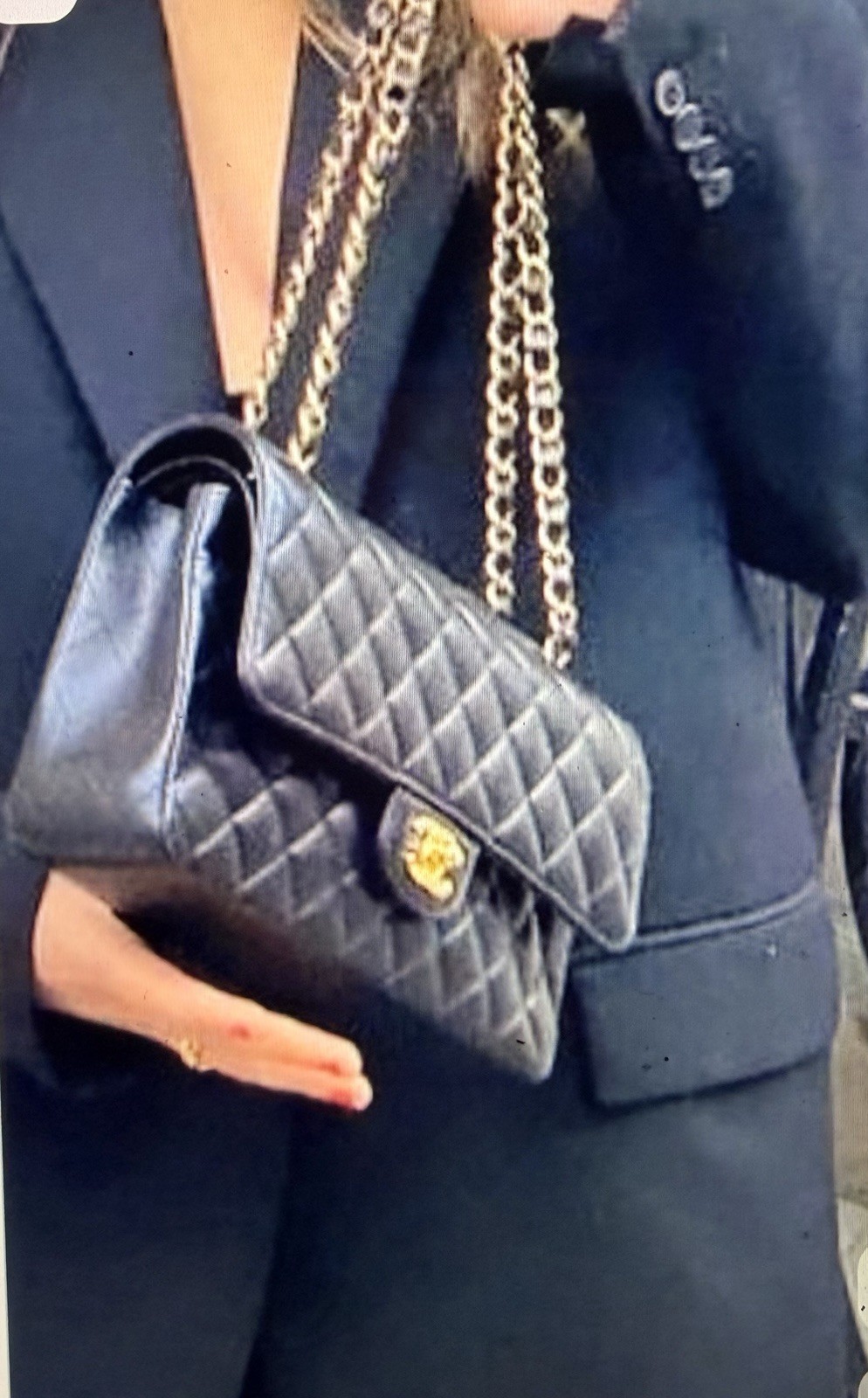 Chanel Medium Double Flap Bag Classic 2.55 Caviar Leather/Excellent Condition!