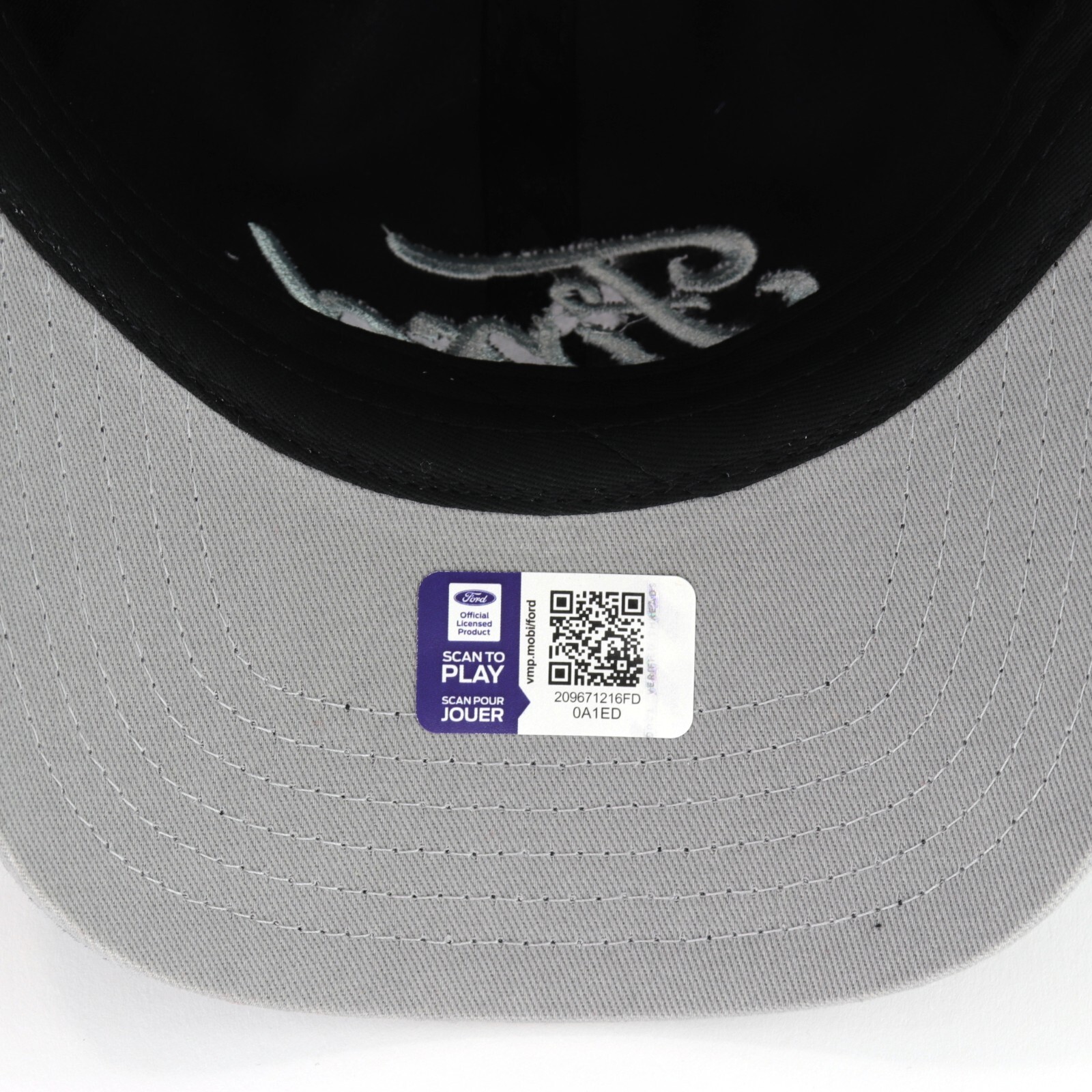 Ford Logo Black Chemical Washed Embroidered Baseball Hat Ball Cap Unstructured