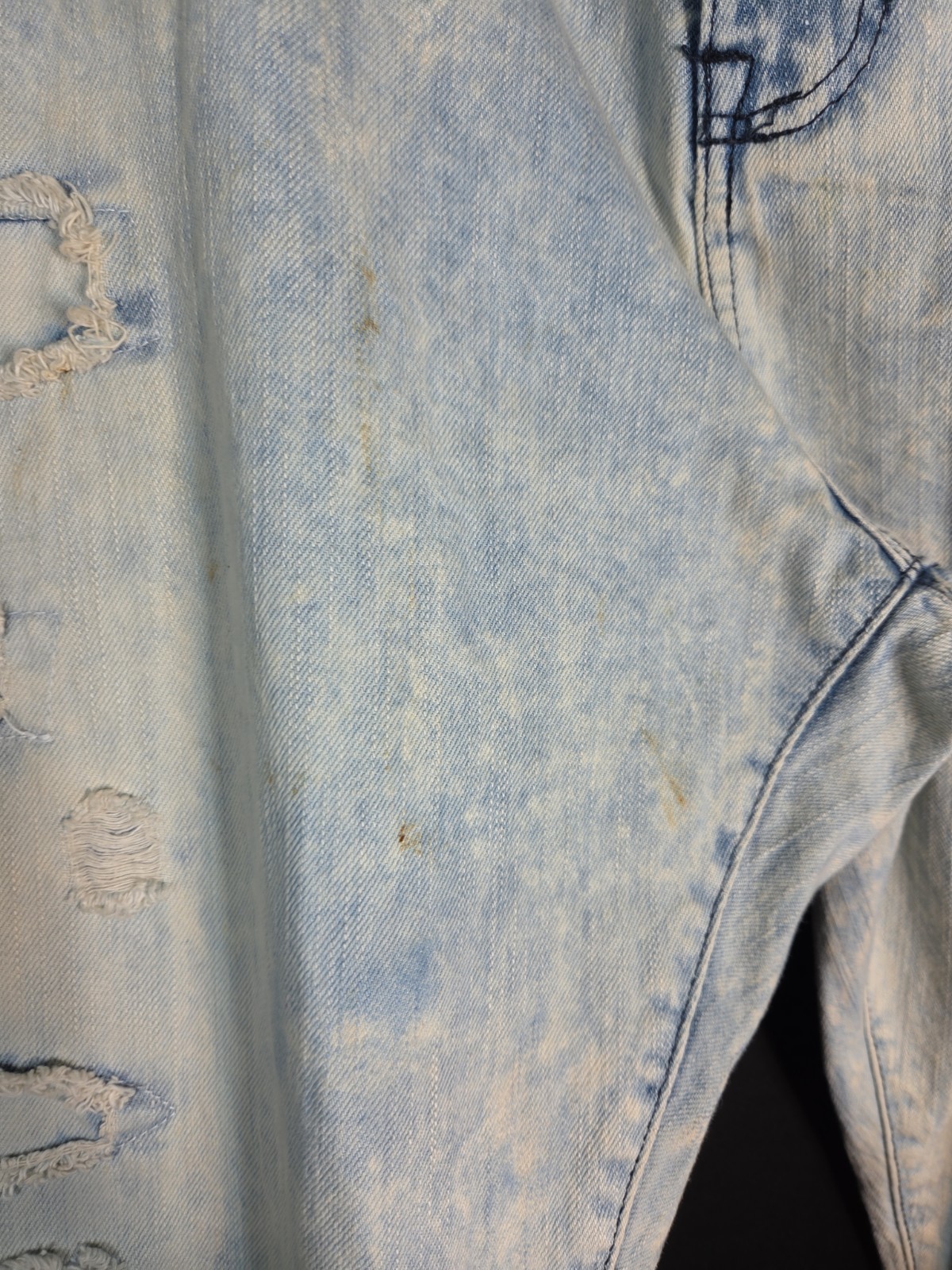 Southpole Mens Jeans 48 to 50″x 32″ 100% Cotton Acid Wash Denim Retro Distressed