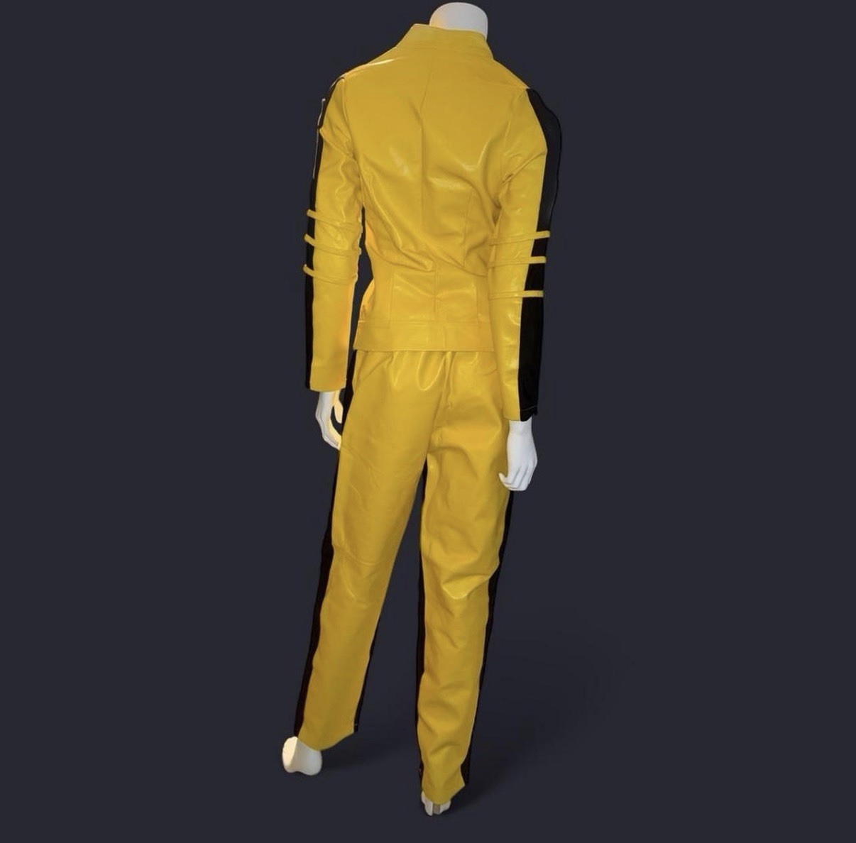 Kill Bill Uma Thurman Replica Faux Leather Jacket and Pants Cosplay Set