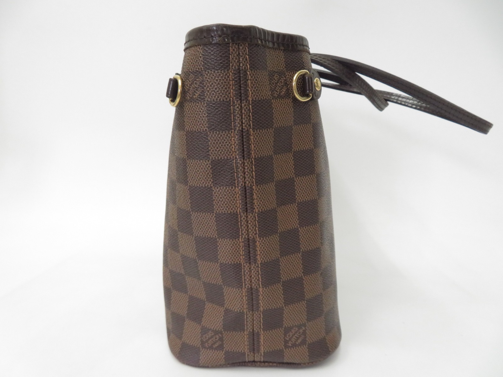 Authentic Louis Vuitton Damier Ebene Neverfull PM Tote Bag Handbag F#51490