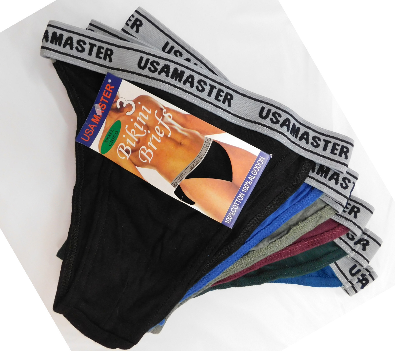 6 PACK MEN’S BRIEF BIKINI 100% BREATHABLE COTTON SEXY UNDERWEAR SIZE XL 36-38