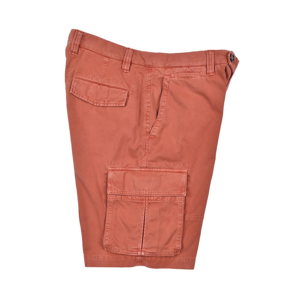 Brunello Cucinelli Men’s Cargo Shorts Size 30 / 46 Burnt Orange Cotton – $1,095