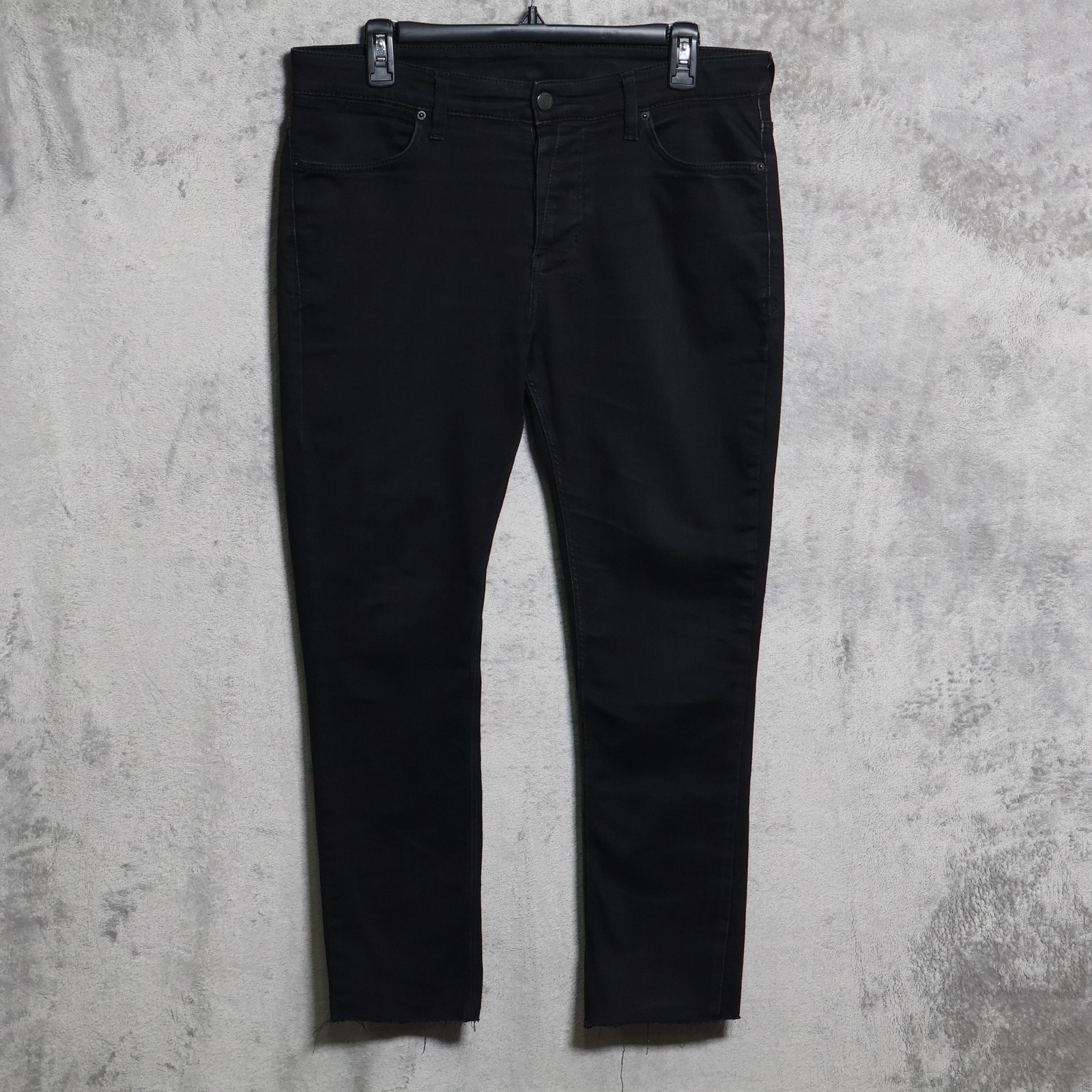 Ksubi Jeans Mens 34×26 Black Skinny Slim Charcoal Wash KM-50 Stretch Streetwear