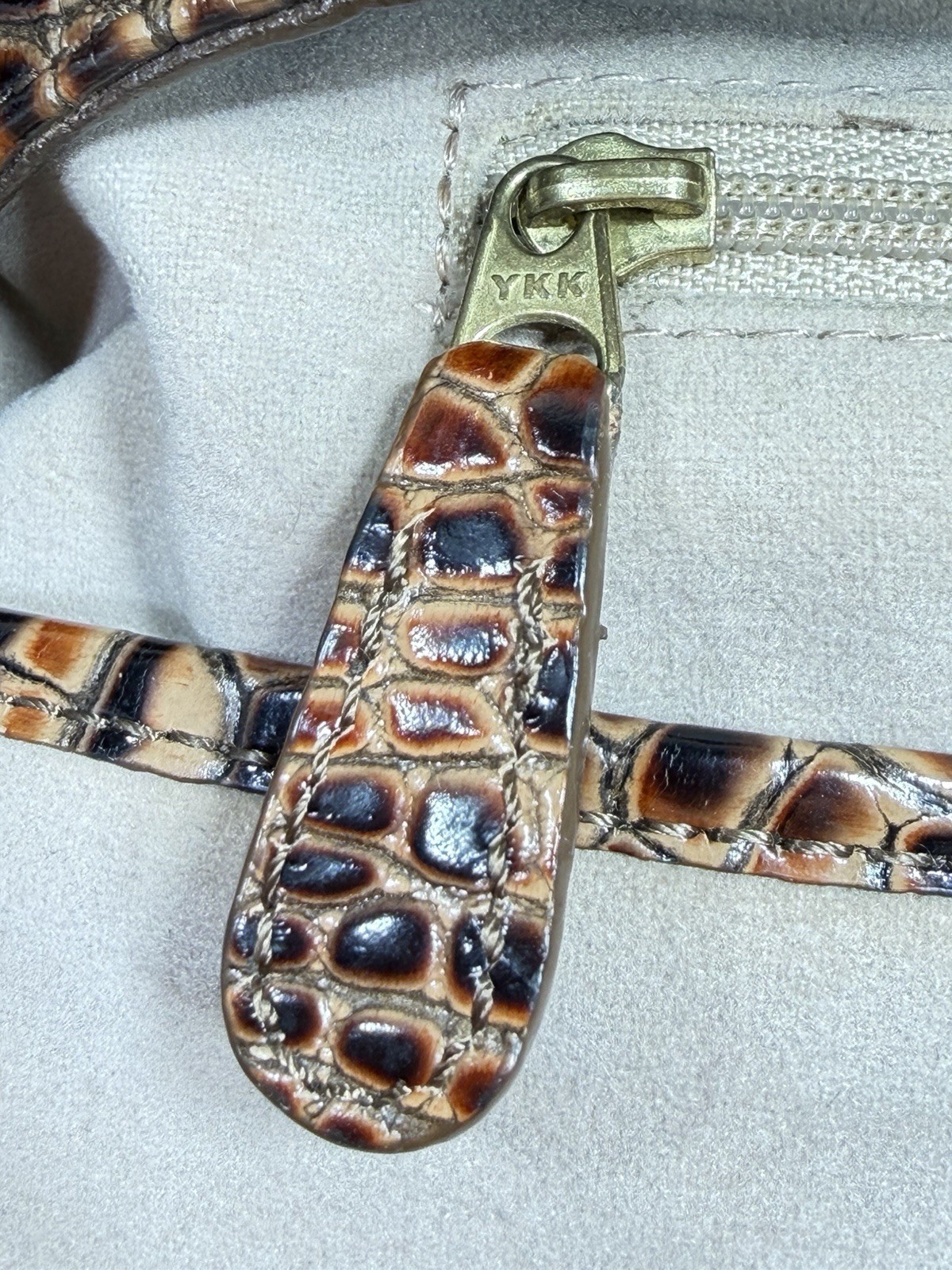 Brahmin Carmela Melbourne Tan Croc Embossed Hobo Shoulder Handbag Luxury