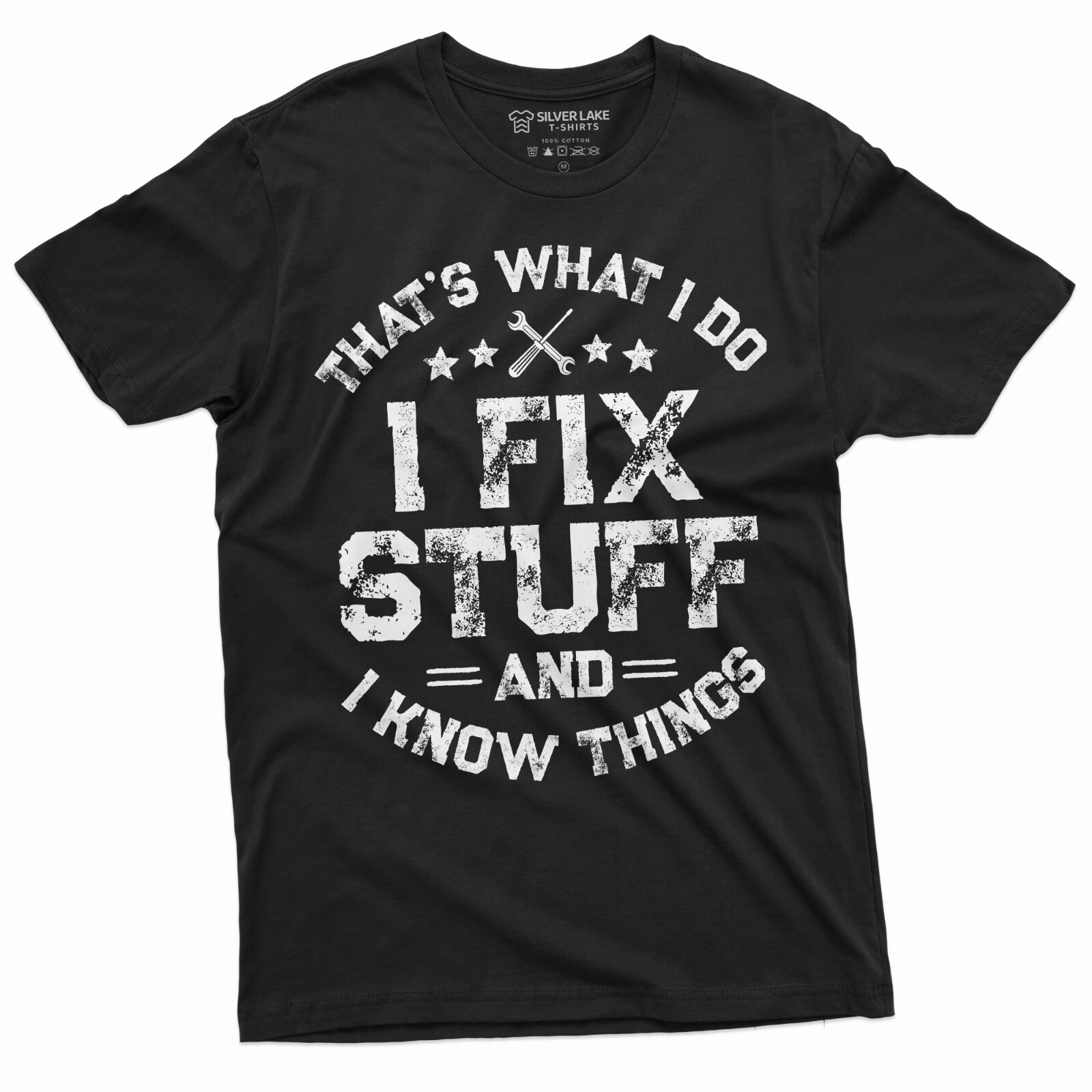Men’s Funny I fix Stuff T-shirt Gift for Dad Husband Grandpa Mechanic Engineer T
